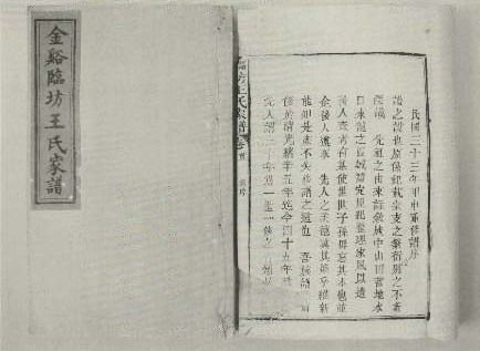 金溪临坊王氏家谱与松云家谱 大谱师王谟家族的谱牒传承