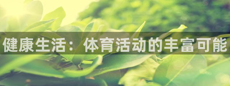 u球体育官网：健康生活：体育活动的丰富可能